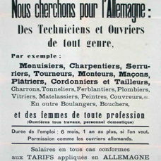 B AFFICHE16  2e Partie L'OCCUPATION RECRUTEMENT POUR LE TRAVAIL EN ALLEMAGNE.tif