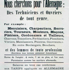 B AFFICHE17  2e Partie L'OCCUPATION RECRUTEMENT POUR LE TRAVAIL EN ALLEMAGNE .tif